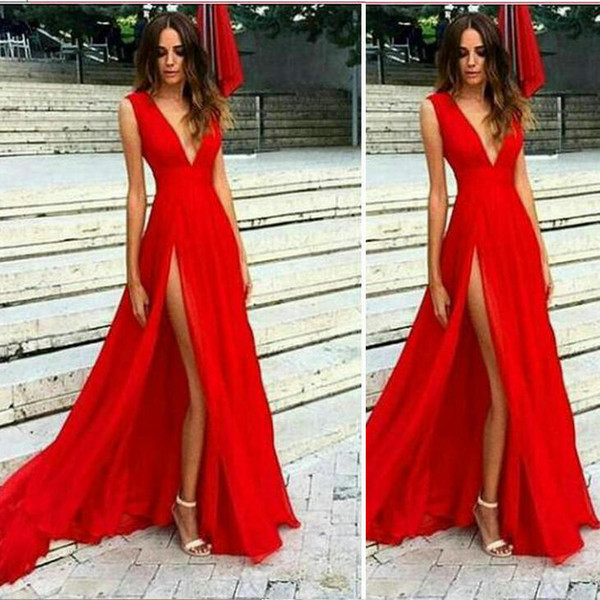 Quinceanera Dresses New style Red Bridesmaid Dresses Chiffon Hollow A-Line Her shoulders with Long Bridesmaid Dresses CK020