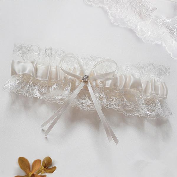 Free Shipping Lace Bridal Garters 2016 Hot Sale Silk Ribbon Wedding Accessories New Coming Suspenders In Stock Christmas Gifts For Groomsman