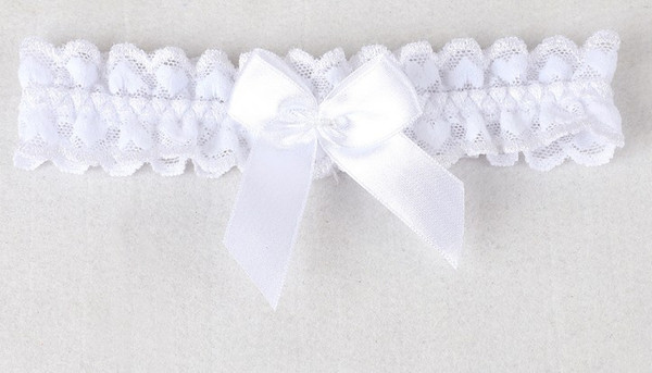 Free shipping 2019 New Arrive Hot sell white Lace Garters bowknot flowers Leg ring Wedding Bridal Garters shuoshuo6588