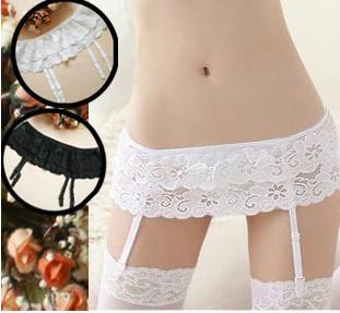 New TOP charming Romantic Sexy bud silk flowers White Bridal Garter with Rosette Wedding Accessories