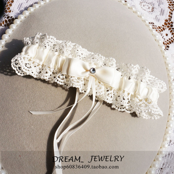 Ivory Bridal Garters Full Of Lace Wedding Leg Garters Bridal Crystal Bridal Accessories In Stock