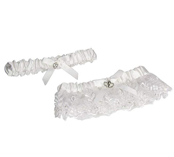 Wedding Party Accessios Wemen Adjustable Lace Garter White Champagne Bridal Garter