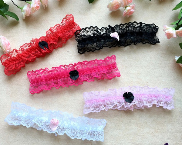 Free shipping Hot sell popular white Lace Garters bowknot flowers Leg ring Wedding Bridal Garters shuoshuo6588