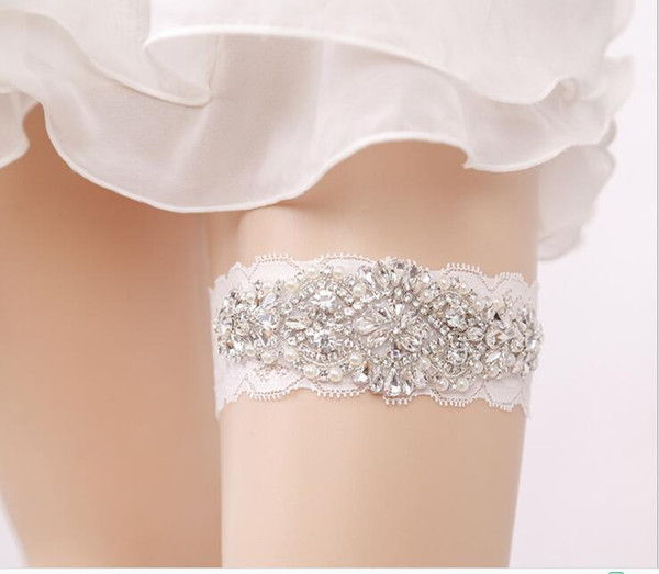 Western Bridal Socks Garters Leg Rings Wedding Accessories Sexy Lace White Light Blue Colors Free Size