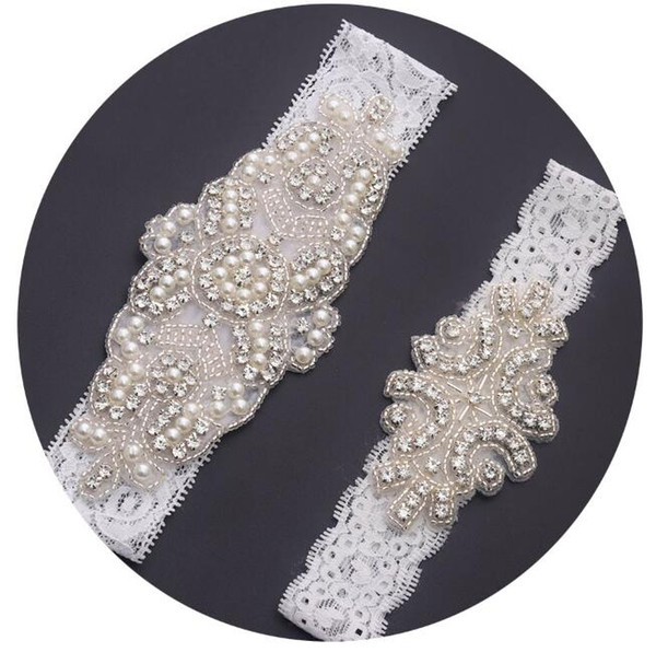 MissRDress bridal accessories garter rhinestones crystal bridal garter handmade wedding leg ribbon for wedding women YS899923