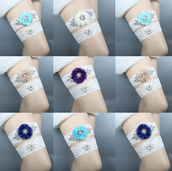 Hot Sell 2 Pieces set Bridal Garters for Bride Wedding Garters Hot style Lace bridal socks with bridal lap Party