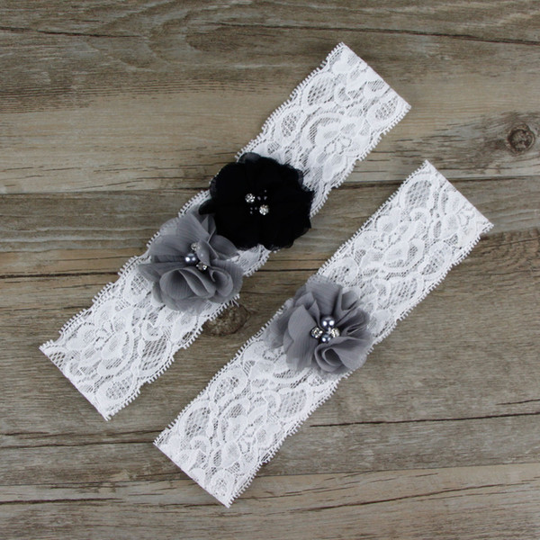 2019 Delicate Flower Beads Bridal Garters Wedding Garters flexible Handmade Lace Wedding Leg Garters Cheap Fast Delivery