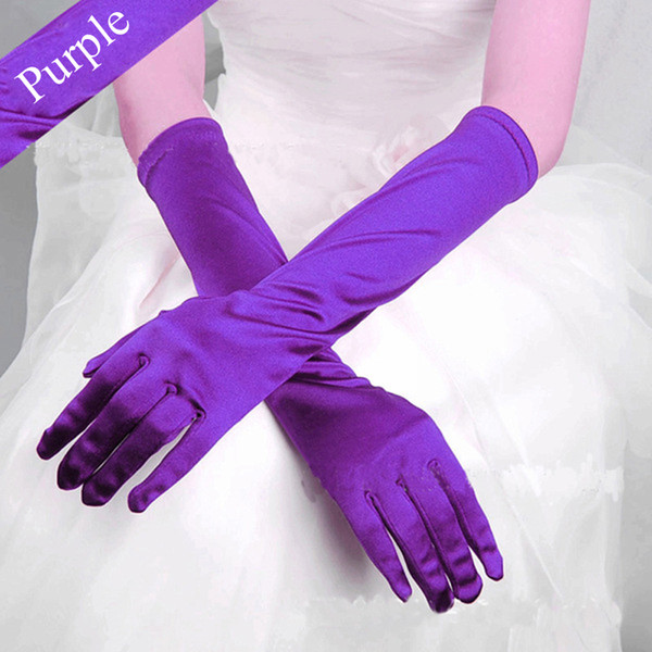 ZYLLGF Cheap Bridal Gloves Elbow Length Wedding Gloves Finger Satin Gloves For Women Wedding Accessories In Stock