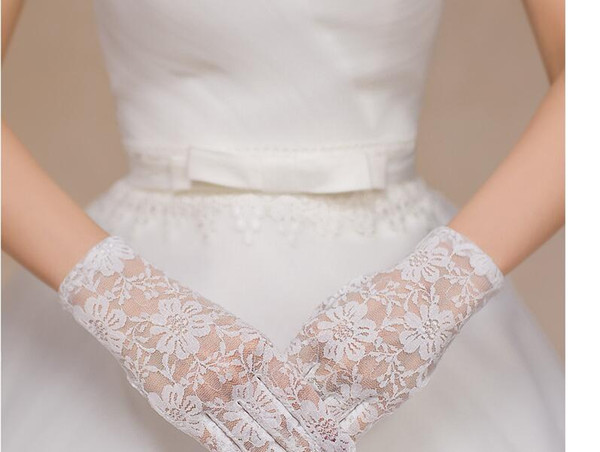 Summer female sunscreen gloves thin lace bride gloves short all refers to wedding