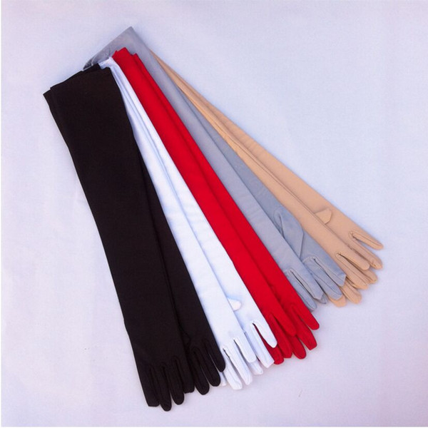 High Elastic Womens Lady Sweet Elbow Comfy Solid Long Winter Korean Gloves Glove for Driving Wedding Dress Decor ANTI-UV