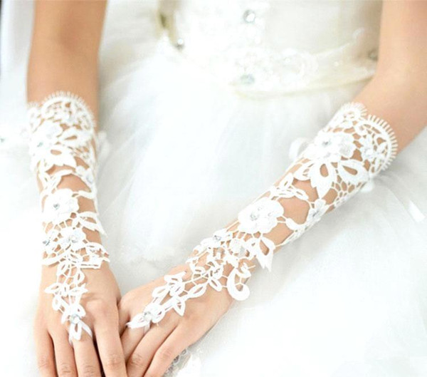 Hot Lace Long Wedding Gloves French Lace Long Gloves Ivory White Lace Fingerless Gloves, Bridal Gloves Wedding Accessory Victorian CPA242