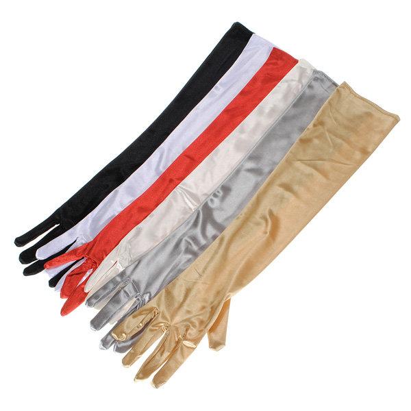 Custom Made Wedding Bridal Long Satin Elbow Finger Gloves Proms Party Sexy X189