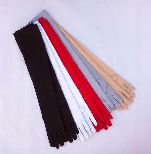 Women Evening Party ,Opera, Bridal Wedding Satin Arm Hand Sleeve Long Gloves