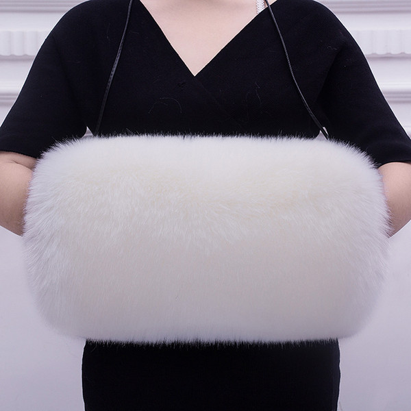 Thick mask thick imitation fox fur warm hand treasure imitation fur warm hand bucket fur hold pillow shoulder strap covering baby