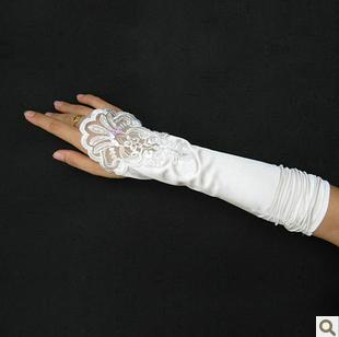 Wholesale hot door of the bride new beads Bridal Gloves