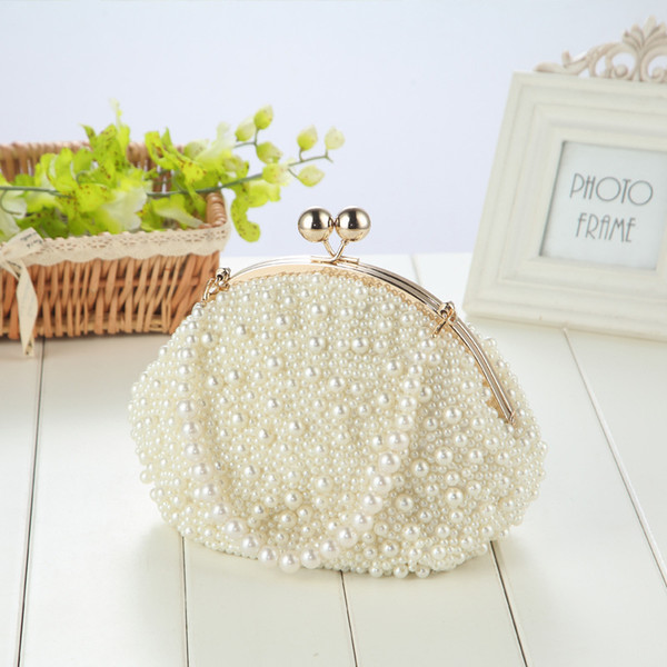 Eye Catching Bridal Handbags 22*14*21 cm 2019 designer luxury handbags purses new arrivail handbag with pearls