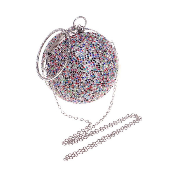 Brand New Gold Beaded Crystal diamond-encrusted evening bags ladies spherical handbags evening purse special occasion wallets