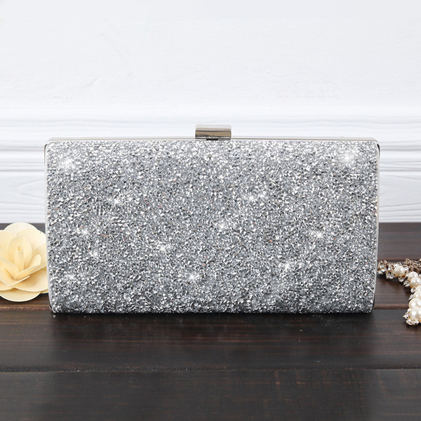 Hot Selling Diamantes Crystals Sequins Sparkly Handbag Party Wedding Bridal Purse Evening Clutch Prom Wallet Cross-Body Detachable Chain