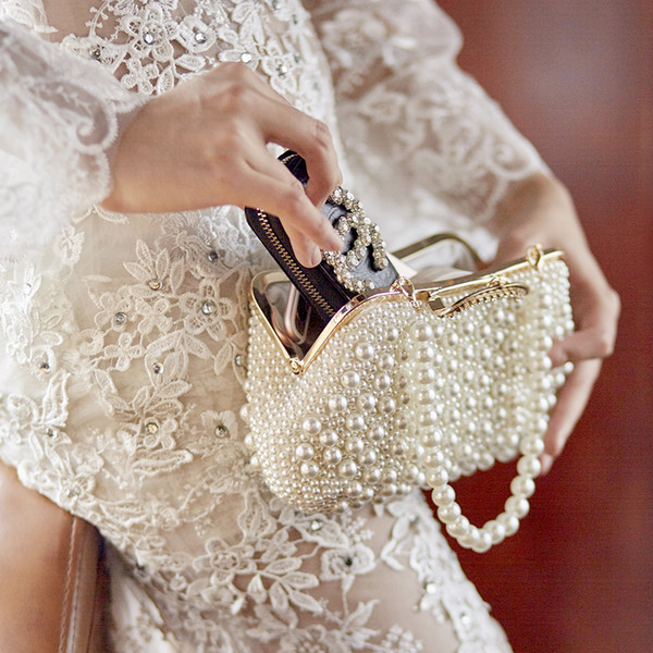 Stunning Bridal Hand Bags Pearls Wedding Accessories Bridal Handbags