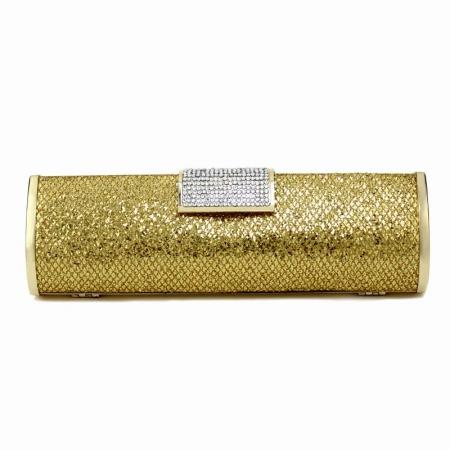 Latest Style Autumn Collection Small Hang Bag Fashion Ladies Wholesale Gold Clutches Bag Size 25.5x8x5cm