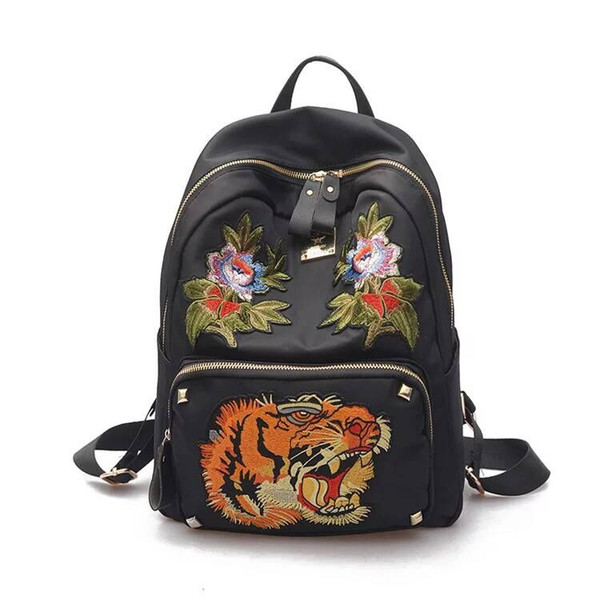 Free Shipping Designer Bags Tiger Pattern Backpacks Luxury Brand Women Bags Travel Luggage 36cm*27cm*19cm 2018 New Arrival