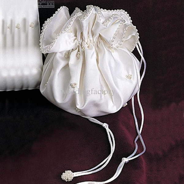 Stunning Bridal Hand Bags Beaded Bridal Pockets with Ribbons and Beadings Pearls Gorgeous Wedding Accessaries Custom Made Bridal Purse