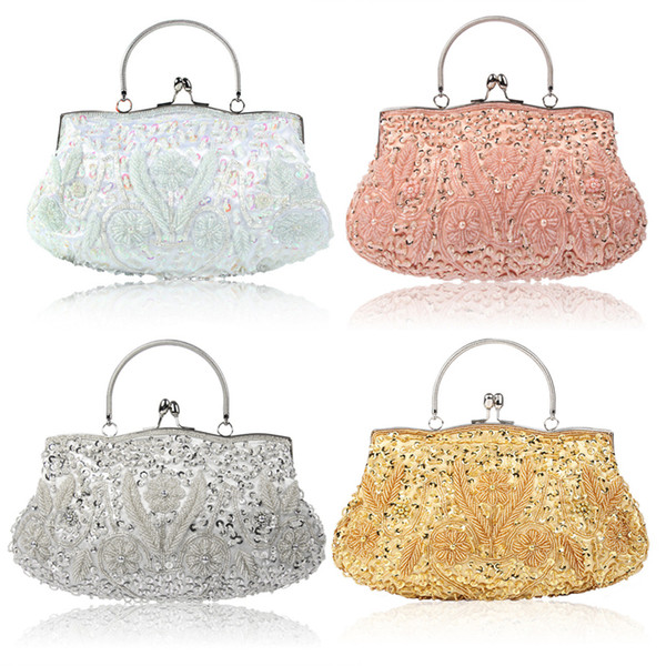 12colors Wedding Clutches Bridal Handbags Wedding Bags Totes Clutches Beaded Handbag