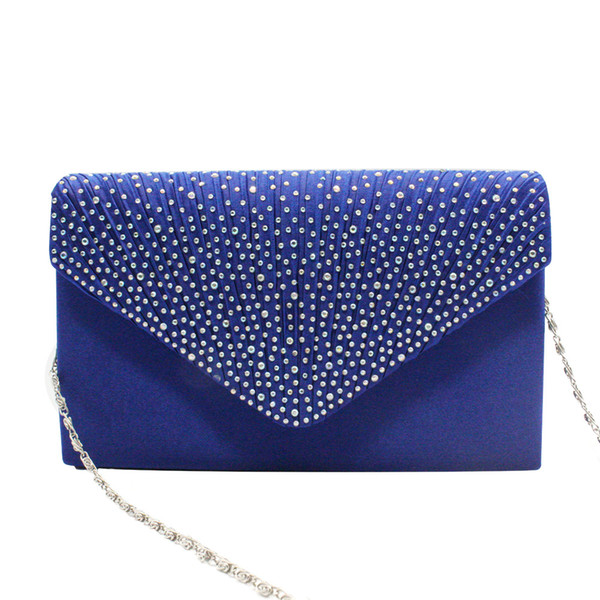 A generation of European and American fashion satin hot diamond banquet bag Women's clutch bag shoulder bag