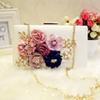 New women pearl flowers holding bag banquet bag chain bridal bag