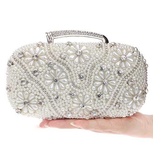 Bridal Accessories Fashion Clutch Dating Banquet Hand with Solid Pearl Bag