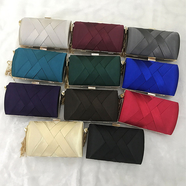 Fashion Handbags Women Metal Clutches Top Quality Mini Party Evening Purse Bags 7 Colors Available Fashion Bridal Accessoires