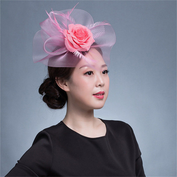 Mingli Tengda Wedding Hat and Fascinators Wedding Hats for Brides Elegant Bridal Hats chapeau de mariage Bride Accessories 2018