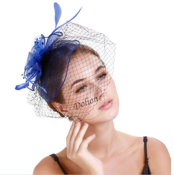 European and American boutique T stage catwalk mesh bride tiara hair accessories fashion mesh gauze hat