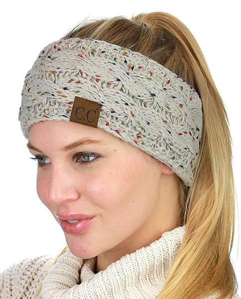 9 Colors CC Knitted Crochet Headband Women Winter Sports Headwrap Hairband Turban Head Band Ear Warmer Beanie Cap Headbands