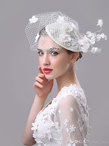 Modern Tulle Flower Wedding Hats For Wedding Party Evening Special Occasion Formal Ladies Bridal Hats Accessories Free Shipping