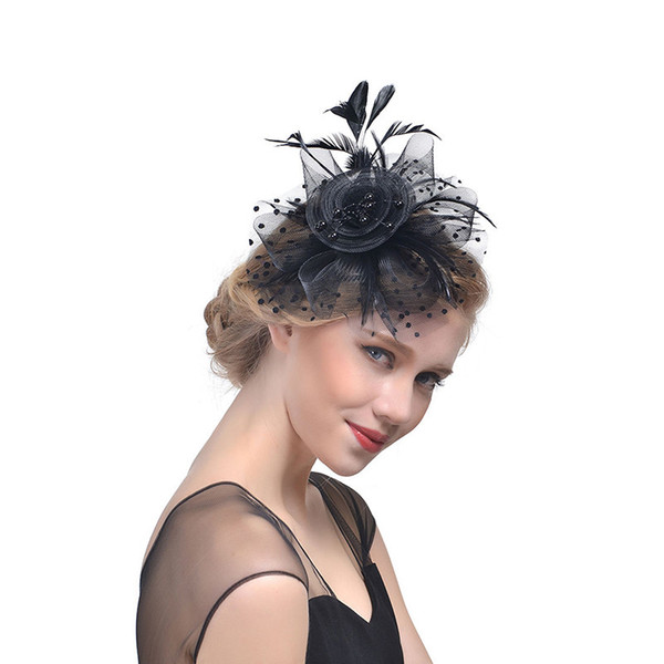 Cheap Feather Net Wedding Bridal Fascinator Hats For Evening Prom Party Wear Accessories Masquerade Head Wears Cheap CPA1993