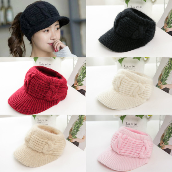 Women's Fashion Knitted Cap Autumn Winter Hats Hot Sale Top Quality Five Colors Stretchy Hat In Stock