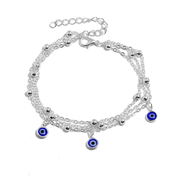 Beach Wedding Accessories Jewelry Nice Anklet Jewelry Simple Eye Pattern Anklet Beach Holiday Foot Ornament Adjustable Length