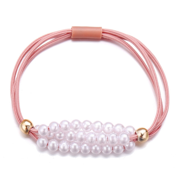 ARABELLA Cute Girl Pink Hair Bands Pearl Design Of Cotton Wedding Party & Grand Events Supplies Wedding Accessories