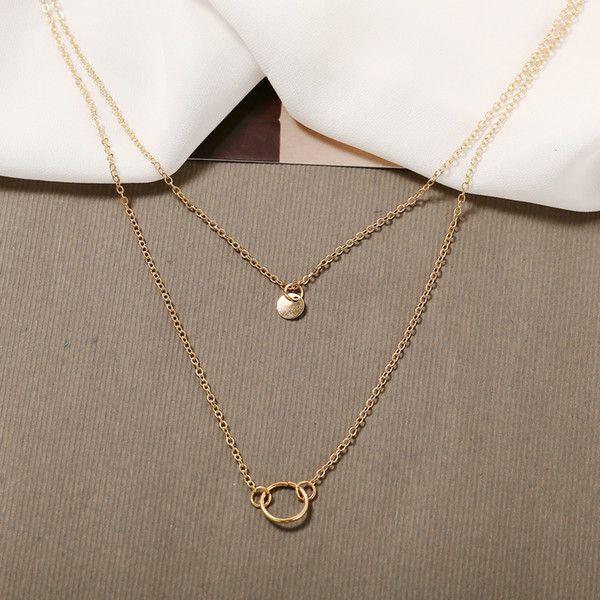 Simple little circle circle multi-layer necklace