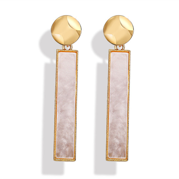 Creative Rretro Simple Resin Shell Pattern Long Earrings Jewelry Wedding Accessories Apply To Wedding , Party & Events