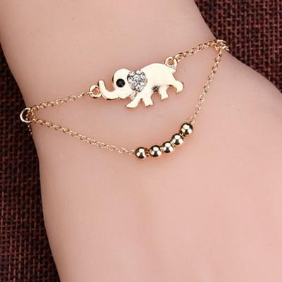 Wedding Accessories Jewelry Bohemian Alloy Starfish Shell Beach Anklet Elephant Beaded Anklet Studded With Diamonds For Girlfriend