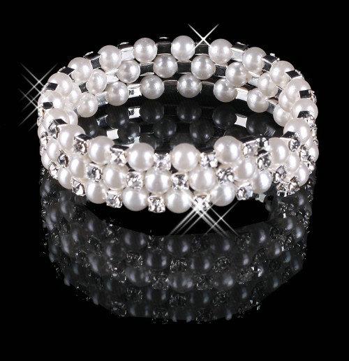 15013 Best Hot Selling Elastic1 Row Multi-stone Rhinestone Crystal Bangle Bridal Bracelets Party Jewelry wedding cuffs