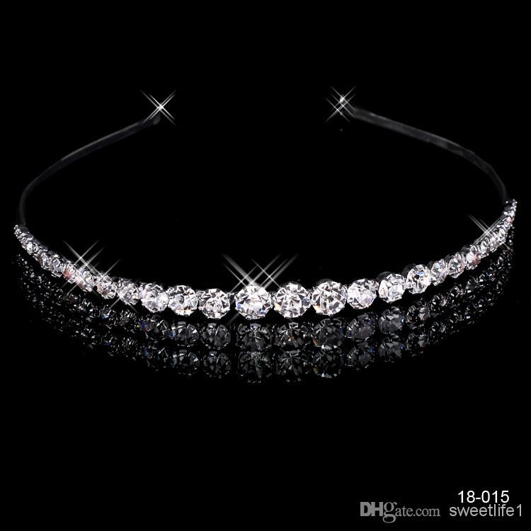 18015 Elegant Hair Accessries Crystal Wedding Crown Cocktail Crown