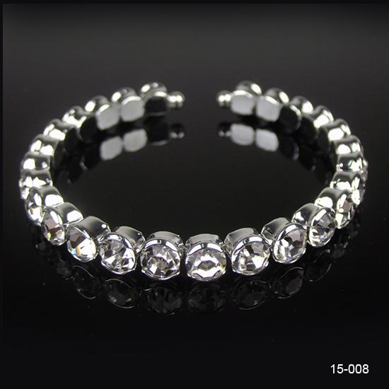 New Arrival cheap free shipping Elastic1 Row Multi-stone Rhinestone Crystal Bangle Bridal Bracelets Party Jewelry wedding cuffs 15008