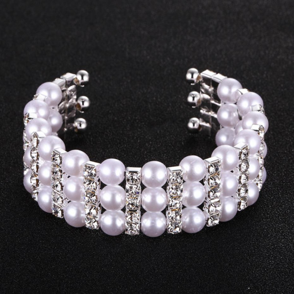 Cheap Wrist Corsage Faux Pearl Bracelet Bridal Jewelry Wedding Accessories Lady Prom Evening Party Bridal Bracelets Jewelry