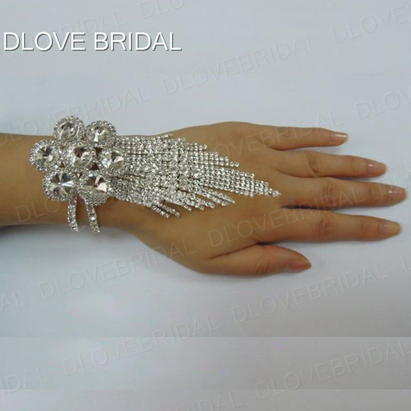 New Arrival Romantic Crytal Bridal Bracelet Free Shipping In Stock Ready to Ship Wedding Accessory Hand Chain Bridal Jewelry Real Photo