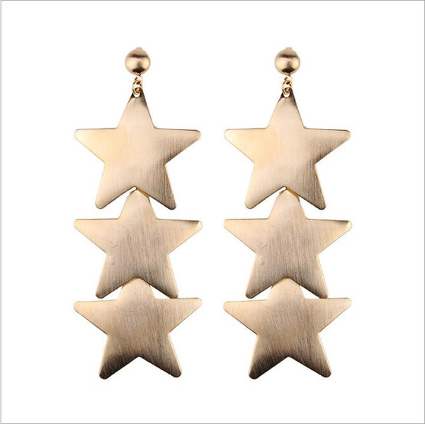 The earrings.The stars.Weddings Events,Bridal Accessories,Bridal Jewelry,Classic style,color:golden Silver stars stars