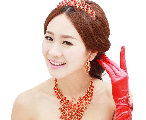 Chaep Korean bride jewelry wedding dress wedding dress gown, two sets of costume accessories