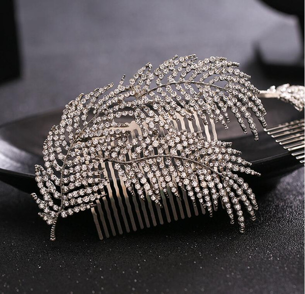 Crystal Rhinestones Hair Comb Wedding Headpieces Bridal Hair Jewelry Headbands Bridesmaid Headpiece Fashion Wedding Hair Vie Accessories